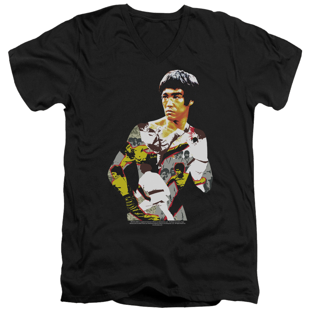 Bruce Lee Body Of Action - Men's V-Neck T-Shirt Men's V-Neck T-Shirt Bruce Lee