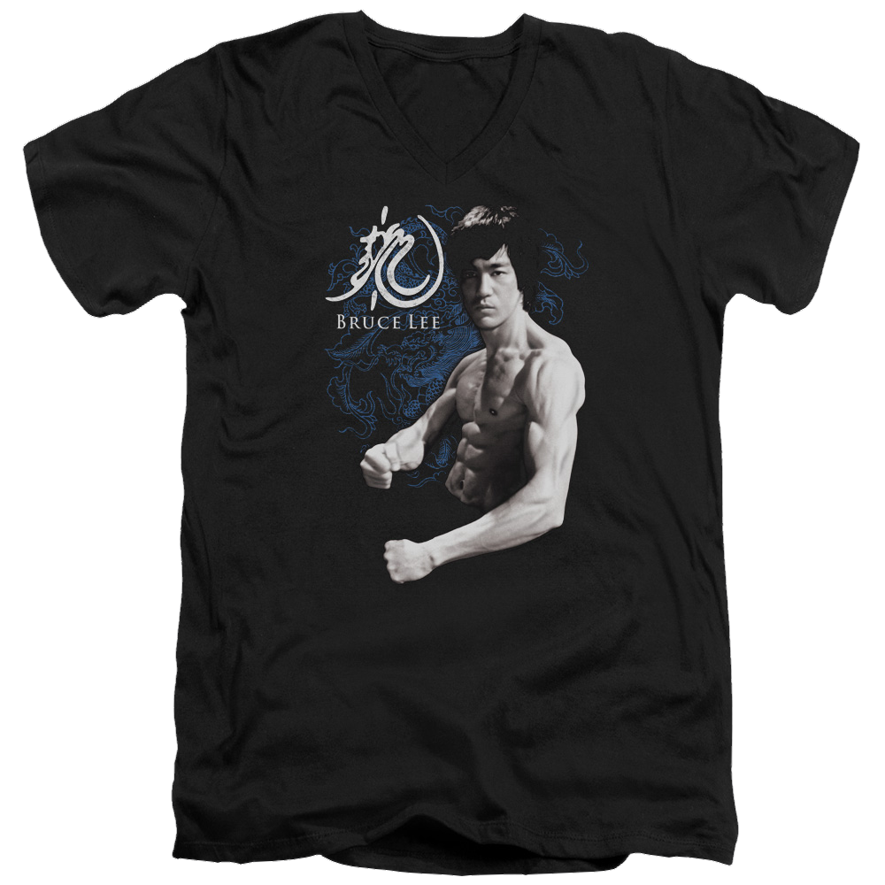Bruce Lee Dragon Stance - Men's V-Neck T-Shirt Men's V-Neck T-Shirt Bruce Lee