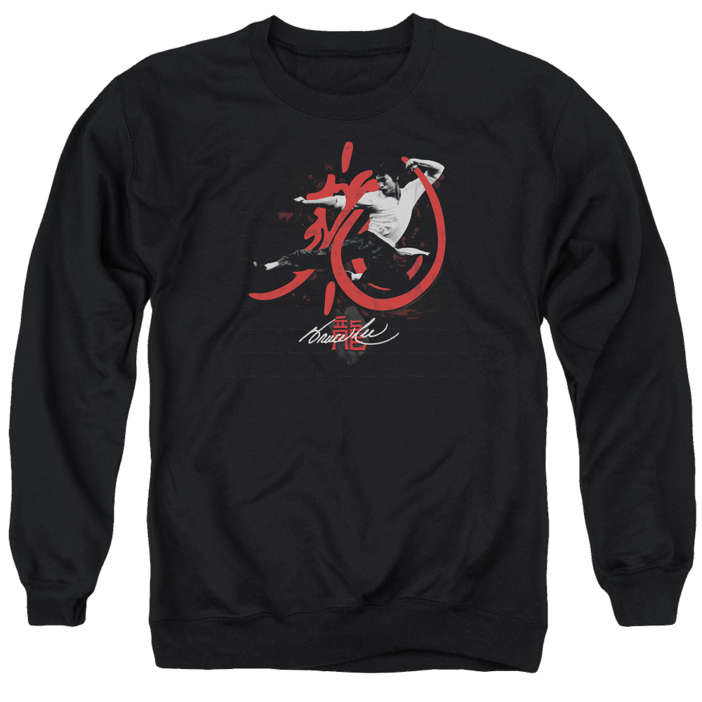 Bruce Lee High Flying - Men's Crewneck Sweatshirt Men's Crewneck Sweatshirt Bruce Lee
