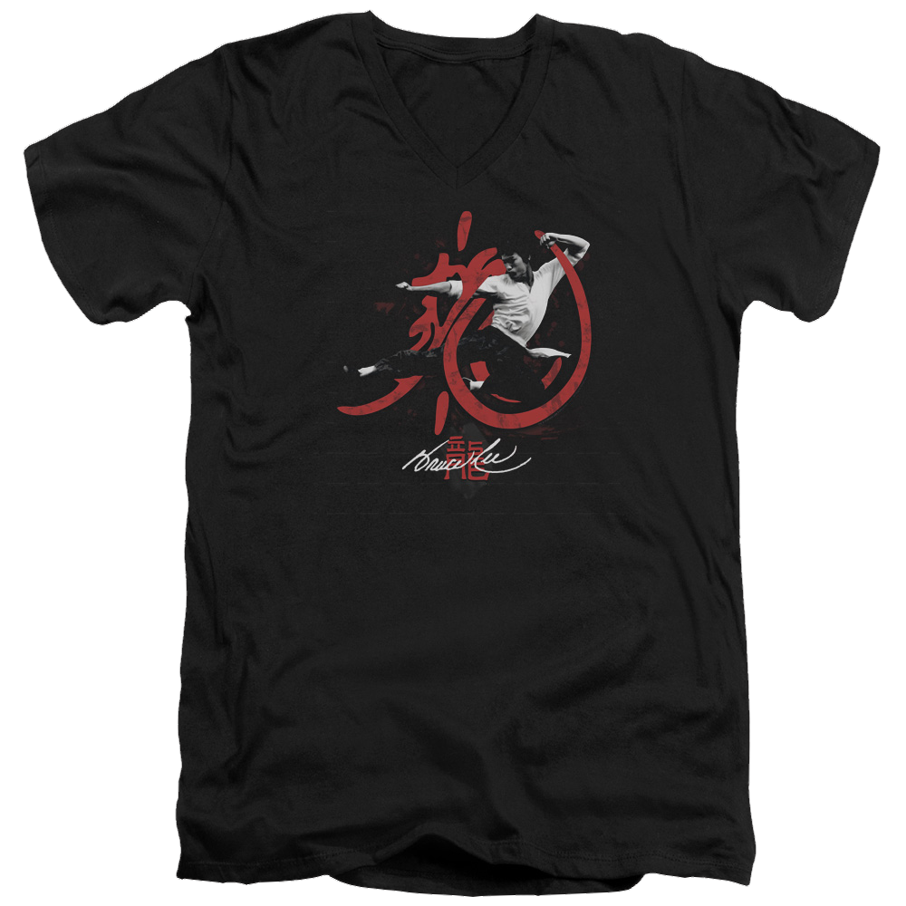 Bruce Lee High Flying - Men's V-Neck T-Shirt Men's V-Neck T-Shirt Bruce Lee