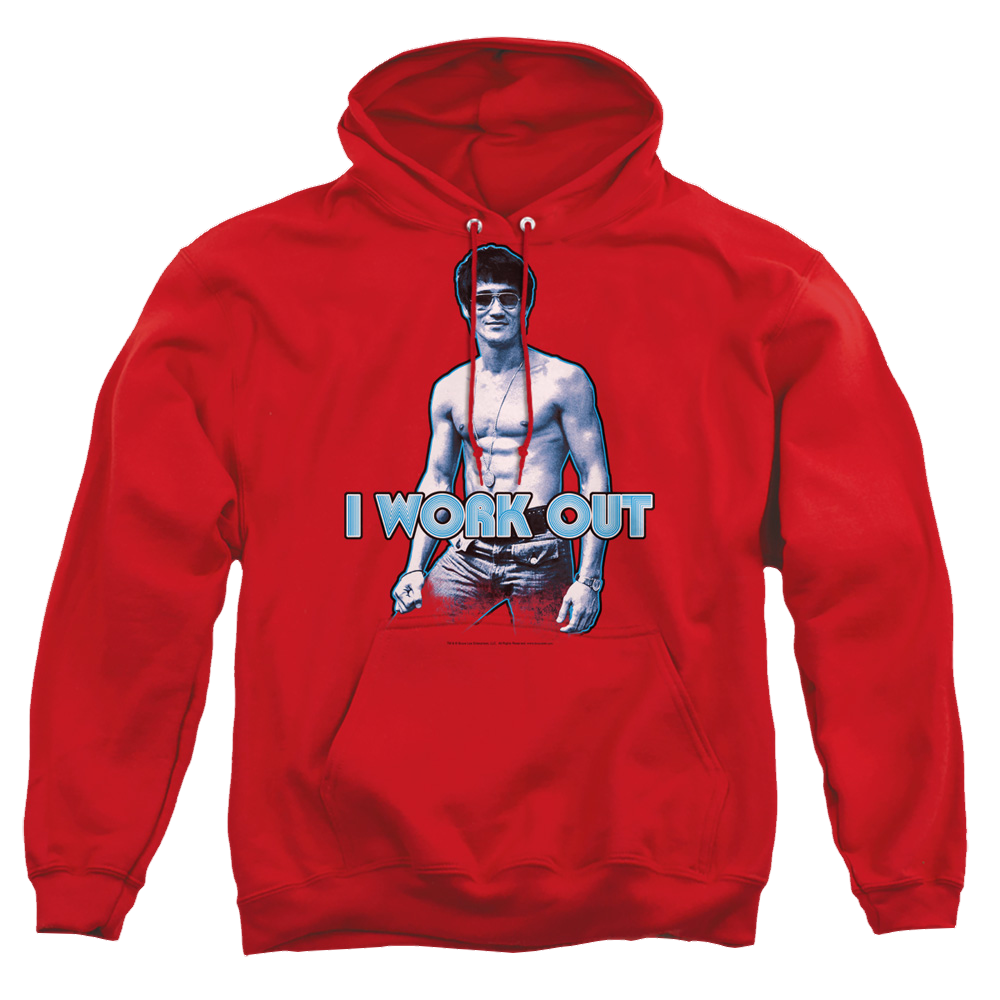 Bruce Lee Lee Works Out - Pullover Hoodie Pullover Hoodie Bruce Lee