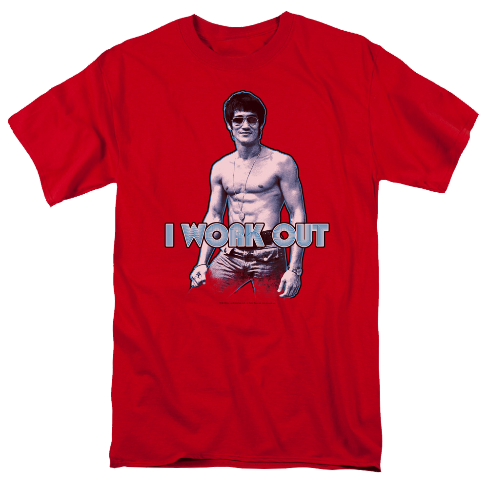 Bruce Lee Lee Works Out - Men's Regular Fit T-Shirt Men's Regular Fit T-Shirt Bruce Lee