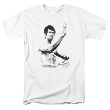 White men's regular fit t-shirt with Bruce Lee Serenity graphic