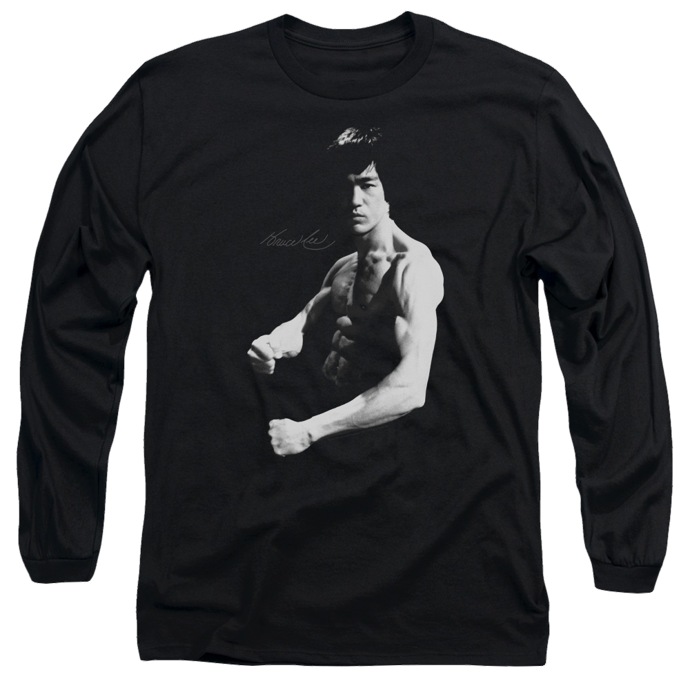 Bruce Lee Stance - Men's Long Sleeve T-Shirt Men's Long Sleeve T-Shirt Bruce Lee