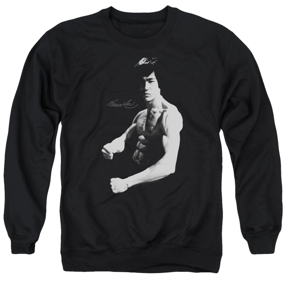 Bruce Lee Stance - Men's Crewneck Sweatshirt Men's Crewneck Sweatshirt Bruce Lee