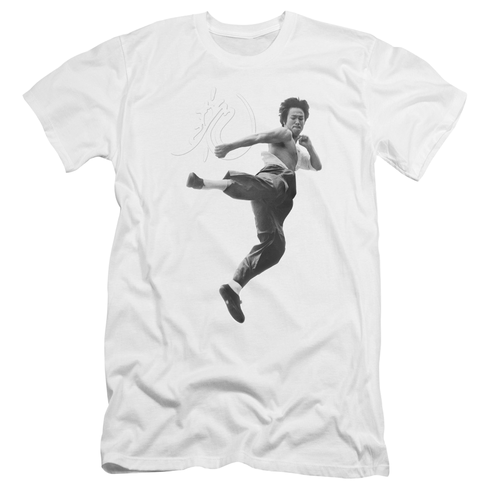 Bruce Lee Flying Kick - Men's Premium Slim Fit T-Shirt Men's Premium Slim Fit T-Shirt Bruce Lee