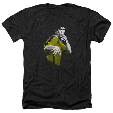 Charcoal men's heather t-shirt with Bruce Lee Suit Of Death graphic