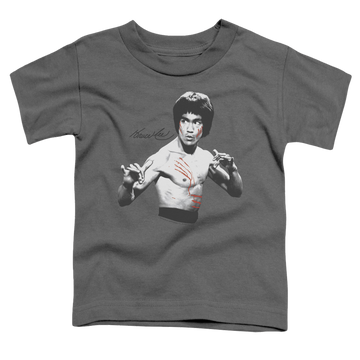 Charcoal toddler t-shirt with Bruce Lee Final Confrontation graphic