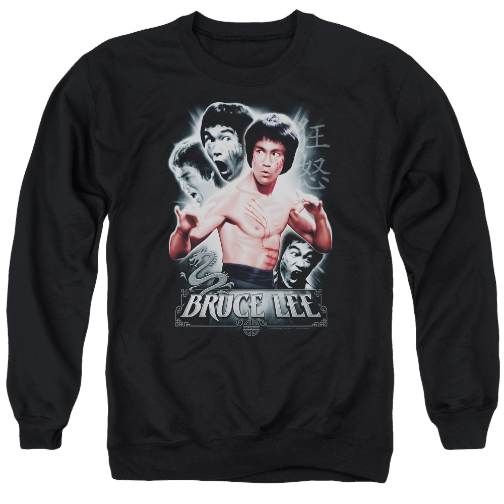 Bruce Lee Inner Fury - Men's Crewneck Sweatshirt Men's Crewneck Sweatshirt Bruce Lee