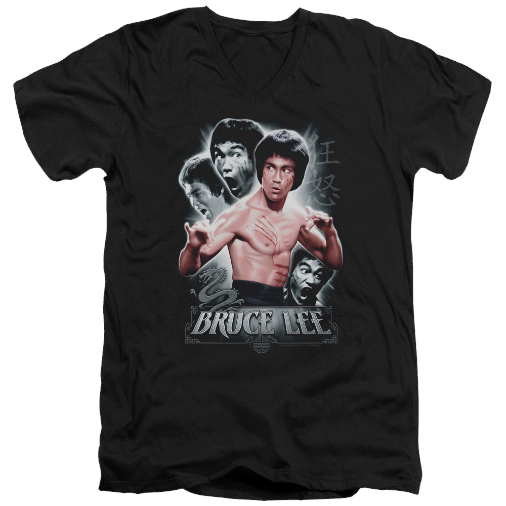 Bruce Lee Inner Fury - Men's V-Neck T-Shirt Men's V-Neck T-Shirt Bruce Lee