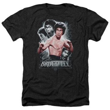 Charcoal men's heather t-shirt with Bruce Lee Inner Fury graphic