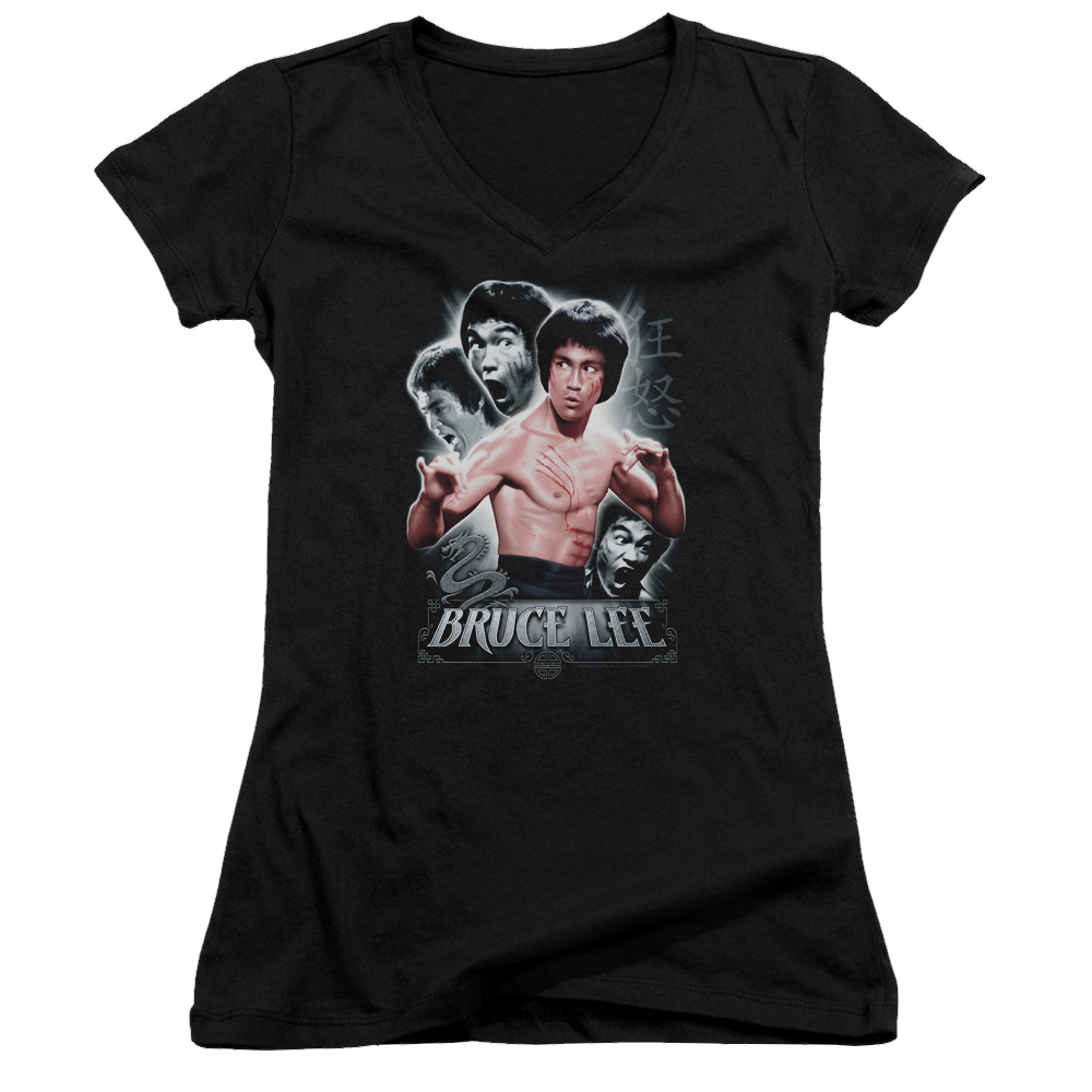 Bruce Lee Inner Fury - Juniors V-Neck T-Shirt Juniors V-Neck T-Shirt Bruce Lee