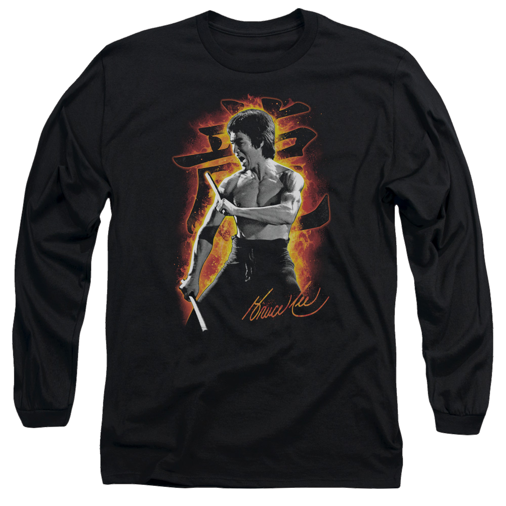 Bruce Lee Dragon Fire - Men's Long Sleeve T-Shirt Men's Long Sleeve T-Shirt Bruce Lee