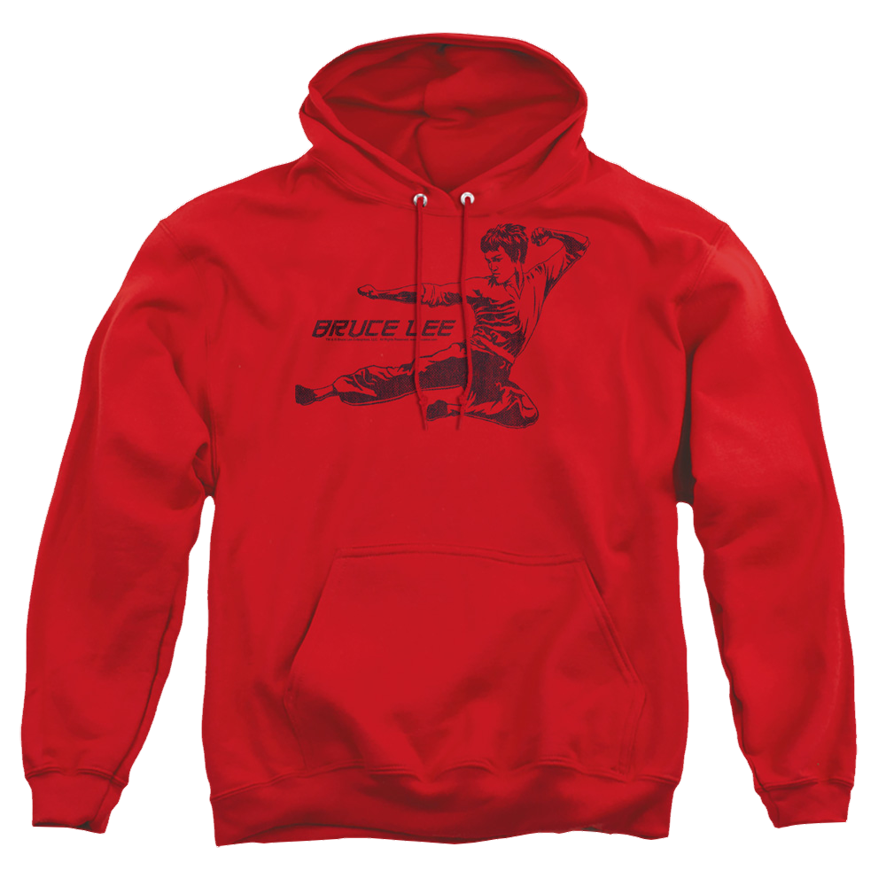 Bruce Lee Line Kick - Pullover Hoodie Pullover Hoodie Bruce Lee