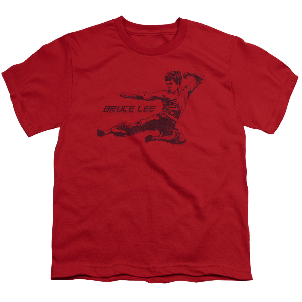 Bruce Lee Line Kick - Youth T-Shirt (Ages 8-12) Youth T-Shirt (Ages 8-12) Bruce Lee
