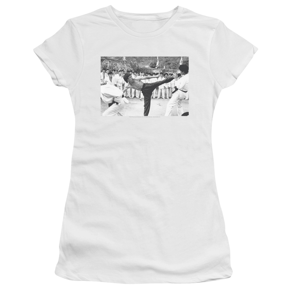 Bruce Lee Kick To The Head - Juniors T-Shirt Juniors T-Shirt Bruce Lee