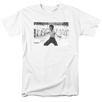 White men's regular fit t-shirt with Bruce Lee Triumphant graphic