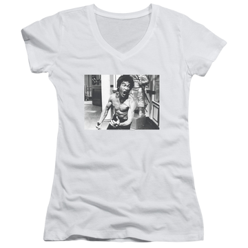 Bruce Lee Full Of Fury - Juniors V-Neck T-Shirt Juniors V-Neck T-Shirt Bruce Lee