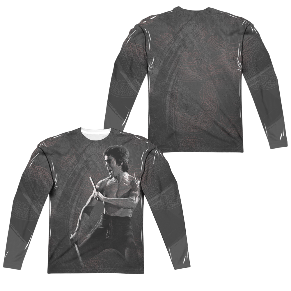 Bruce Lee Dragon Print - Men's All-Over Print Long Sleeve Men's All-Over Print Long Sleeve Bruce Lee