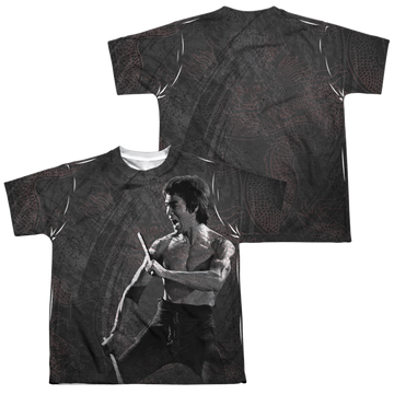 Bruce Lee Dragon Print youth all-over print t-shirt for ages 8 to 12
