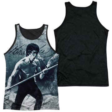 Bruce Lee Whoooaa men's black back tank