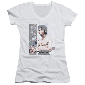 Bruce Lee Revving Up - Juniors V-Neck T-Shirt Juniors V-Neck T-Shirt Bruce Lee