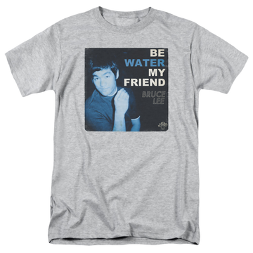 Athletic heather men's regular fit t-shirt with Bruce Lee Water graphic