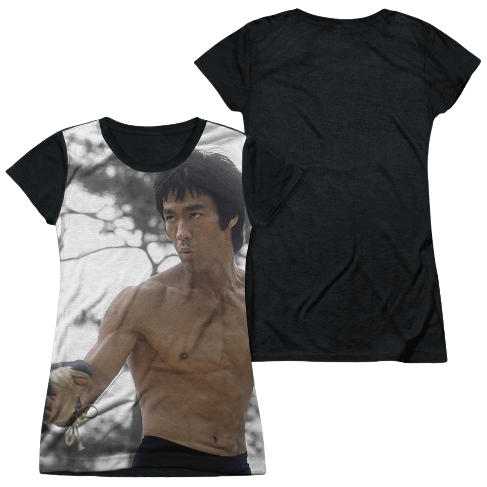 Bruce Lee Battle Ready - Juniors Black Back T-Shirt Juniors Black Back T-Shirt Bruce Lee