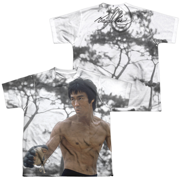 Bruce Lee Battle Ready youth all-over print t-shirt for ages 8 to 12