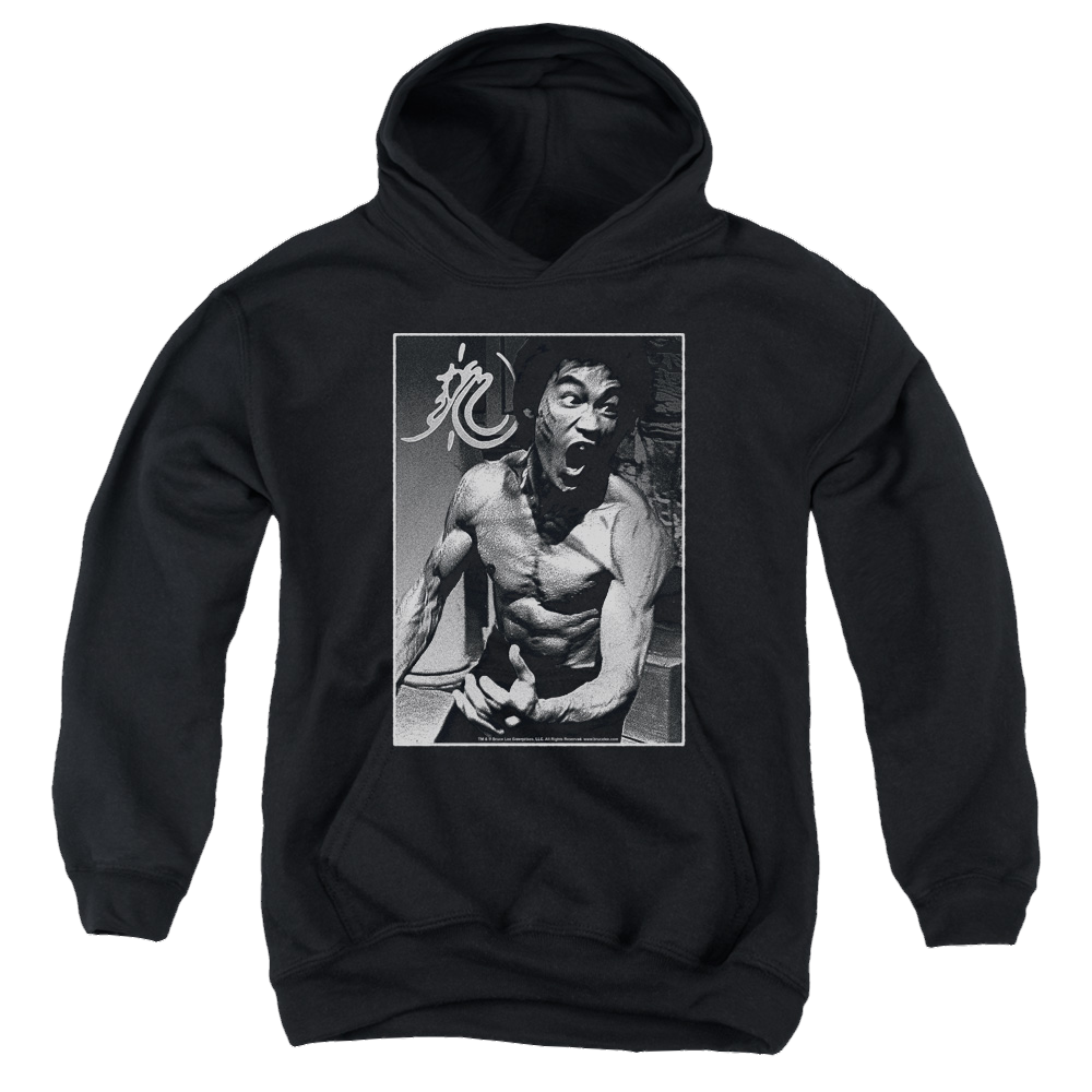 Bruce Lee Focused Rage - Youth Hoodie (Ages 8-12) Youth Hoodie (Ages 8-12) Bruce Lee