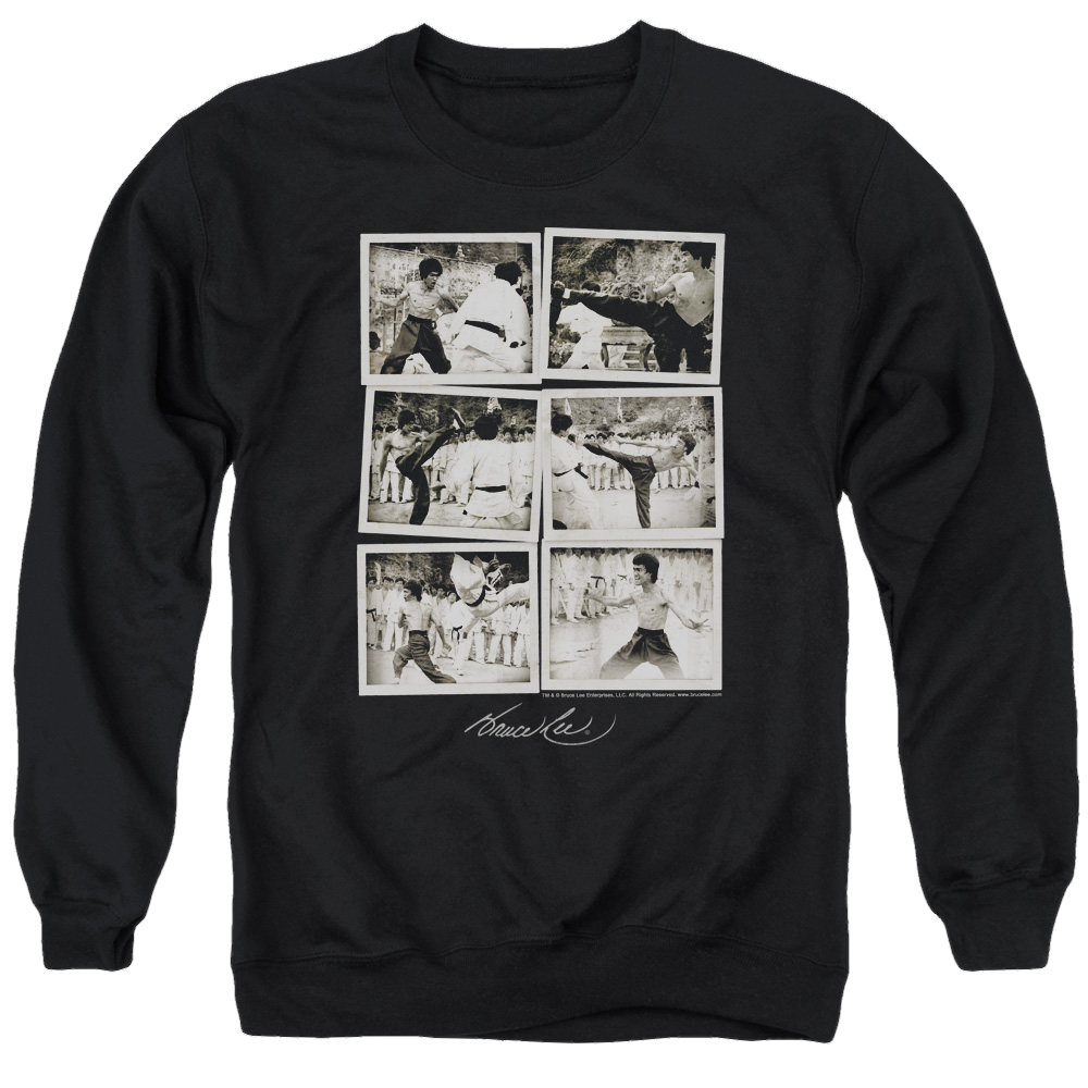 Bruce Lee Snap Shots - Men's Crewneck Sweatshirt Men's Crewneck Sweatshirt Bruce Lee