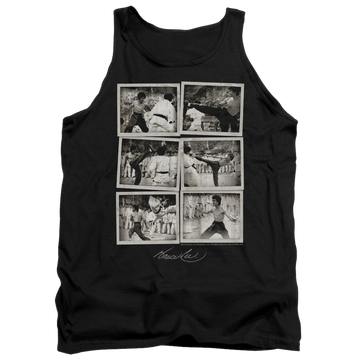 Black men's tank with Bruce Lee Snap Shots graphic