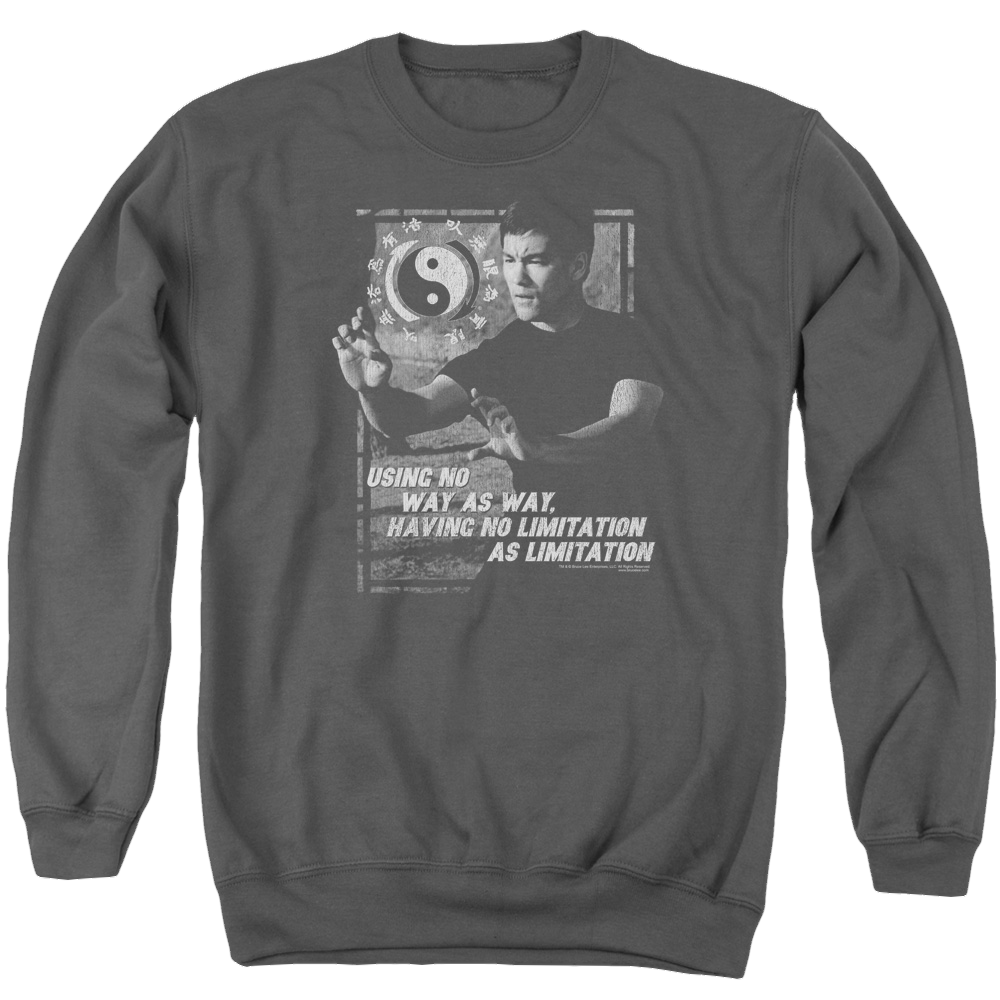Bruce Lee No Way As A Way - Men's Crewneck Sweatshirt Men's Crewneck Sweatshirt Bruce Lee