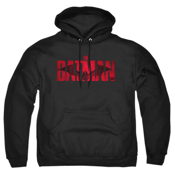 The Batman (2022) Crimson Drawn Bat Logo - Pullover Hoodie Pullover Hoodie Batman