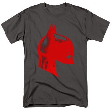 Charcoal men's regular fit t-shirt with The Batman (2022) Face Mask graphic