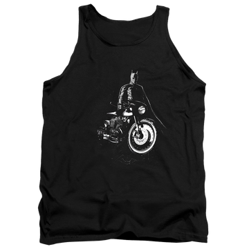 Black men's tank with The Batman (2022) And His Motorcycle graphic