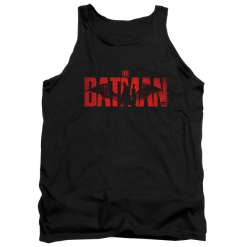 Black men's tank with The Batman (2022) And Catwoman graphic