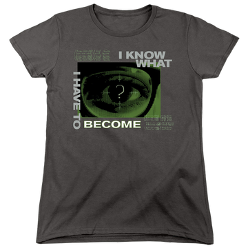 Charcoal women's t-shirt with The Batman (2022) Become The Riddler graphic