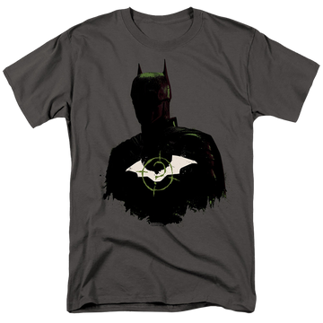 Charcoal men's regular fit t-shirt with The Batman (2022) Silhouette With Riddler Logo graphic