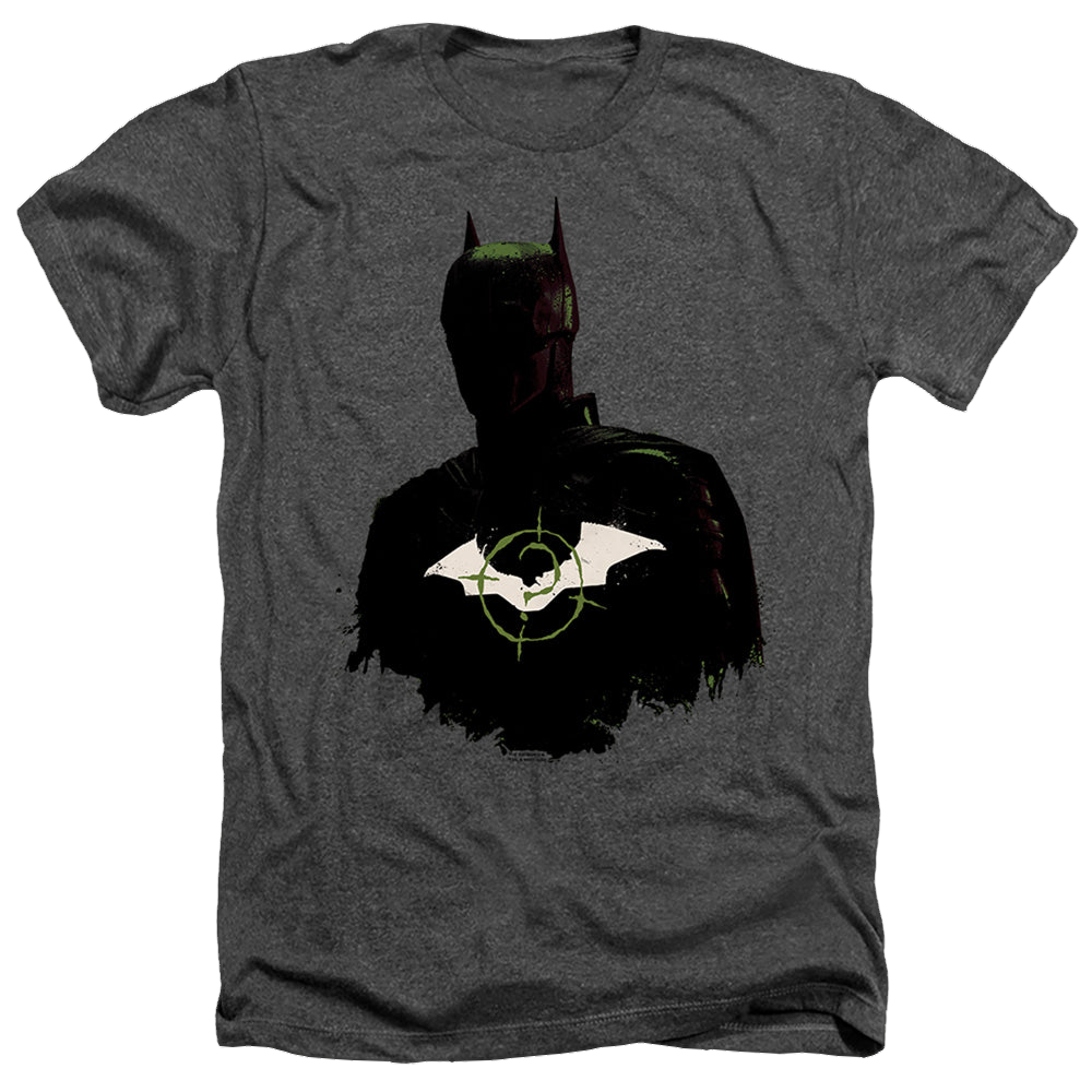 The Batman (2022) Silhouette With Riddler Logo - Men's Heather T-Shirt Men's Heather T-Shirt Batman