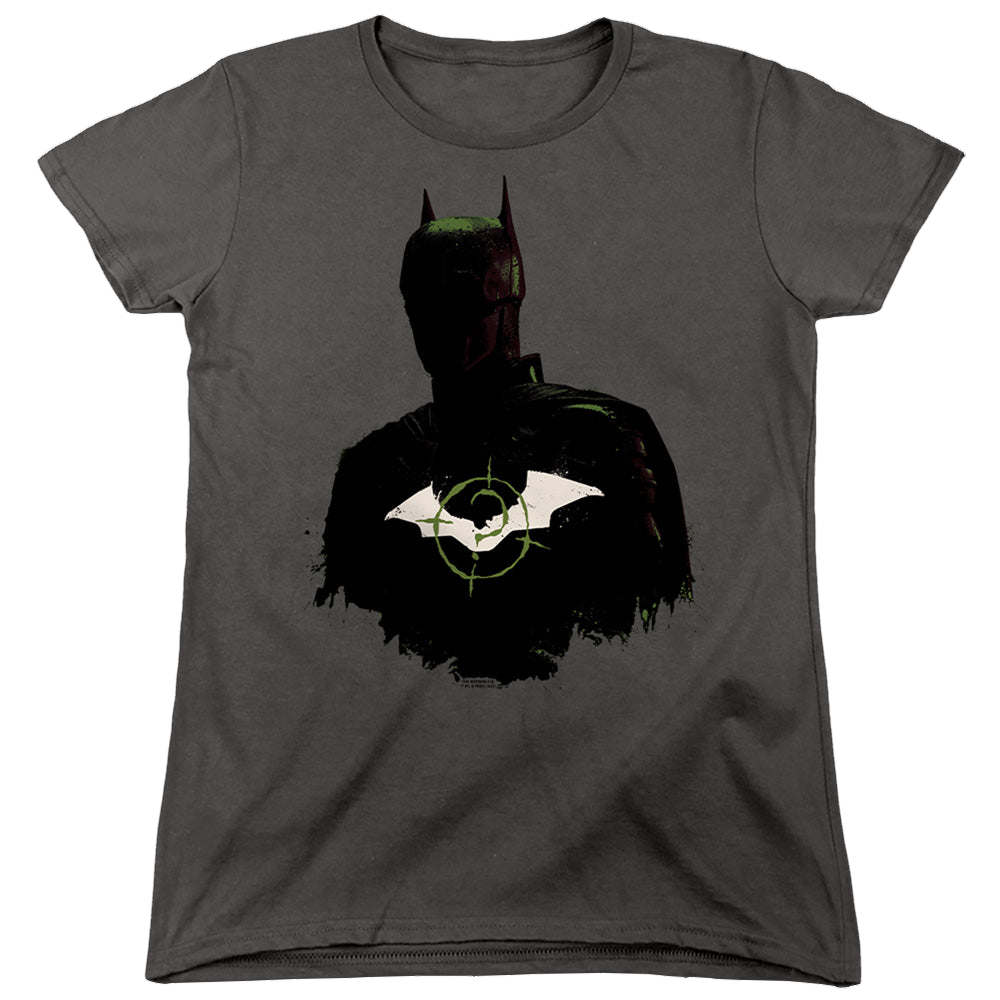 The Batman (2022) Silhouette With Riddler Logo - Women's T-Shirt Women's T-Shirt Batman