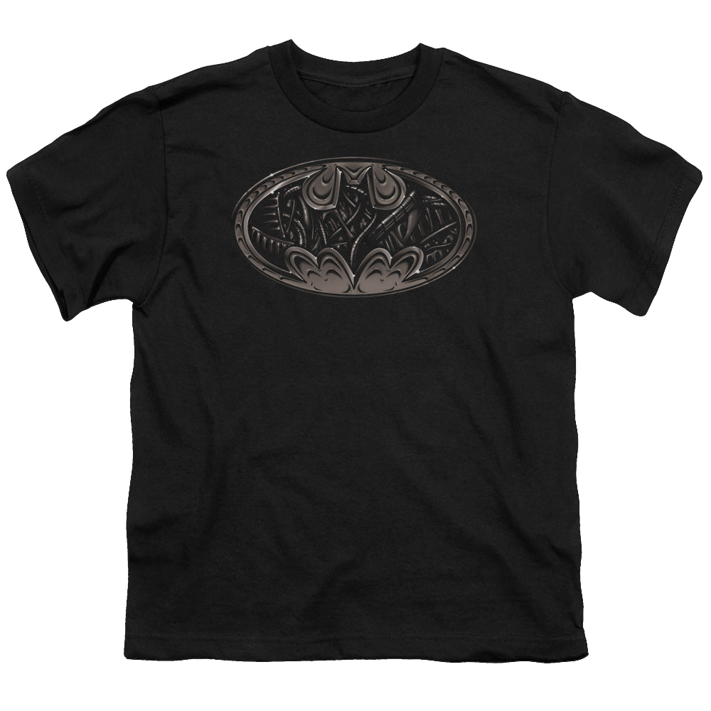 DC Batman Bio Mech Bat Shield - Youth T-Shirt Youth T-Shirt (Ages 8-12) Batman