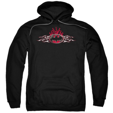 Batman Steel Flames Logo - Pullover Hoodie Pullover Hoodie Batman