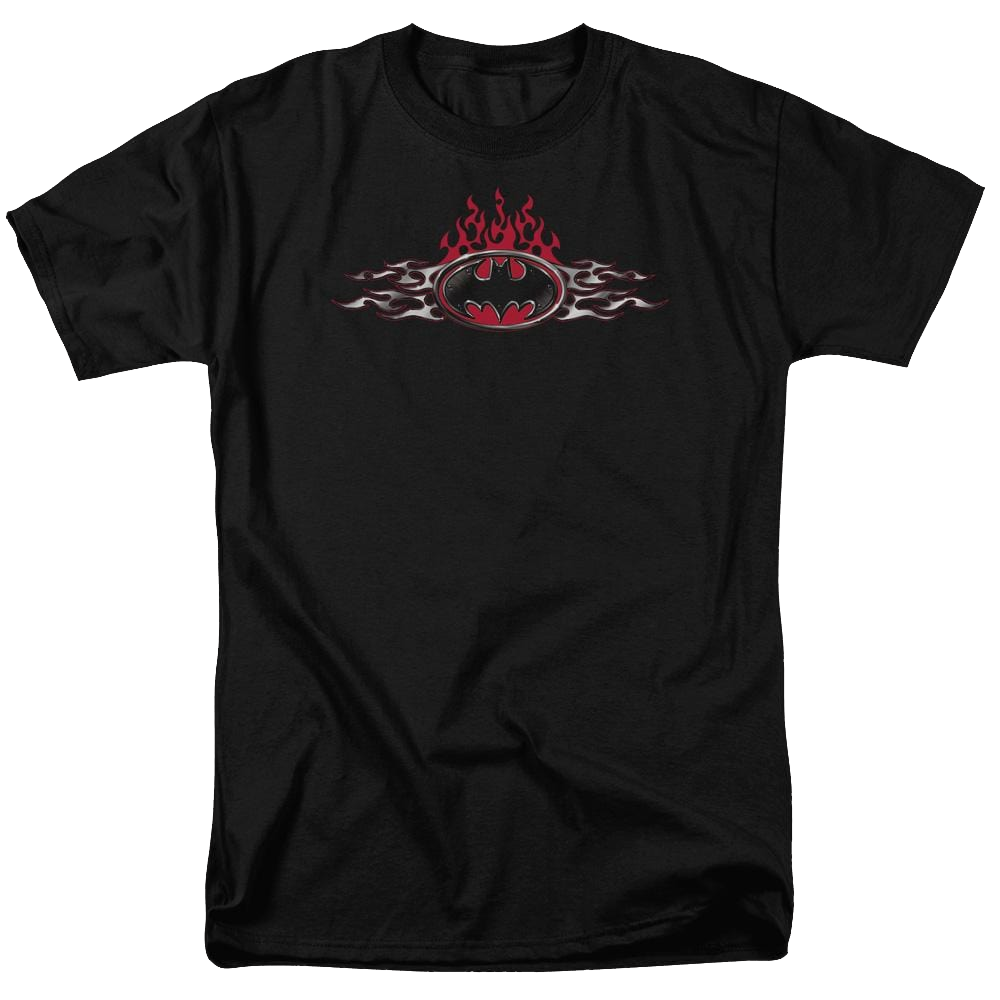 Batman Steel Flames Logo - Men's Regular Fit T-Shirt Men's Regular Fit T-Shirt Batman
