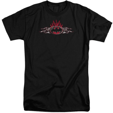 Batman Steel Flames Logo - Men's Tall Fit T-Shirt Men's Tall Fit T-Shirt Batman