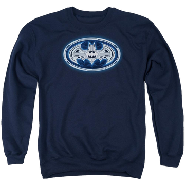 Batman Cyber Bat Shield - Men's Crewneck Sweatshirt Men's Crewneck Sweatshirt Batman