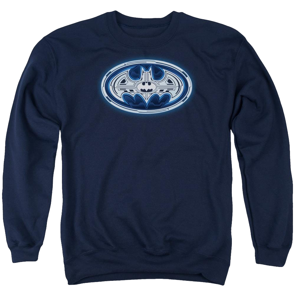 Batman Cyber Bat Shield - Men's Crewneck Sweatshirt Men's Crewneck Sweatshirt Batman