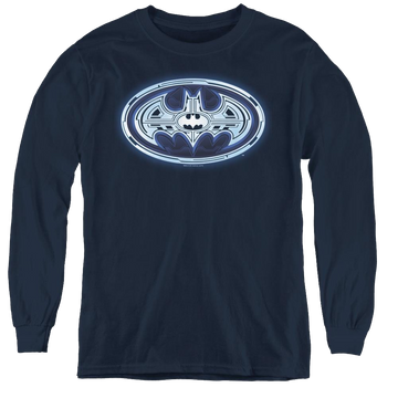 Dc Batman Cyber Bat Shield - Youth Long Sleeve T-Shirt Youth Long Sleeve T-Shirt Batman