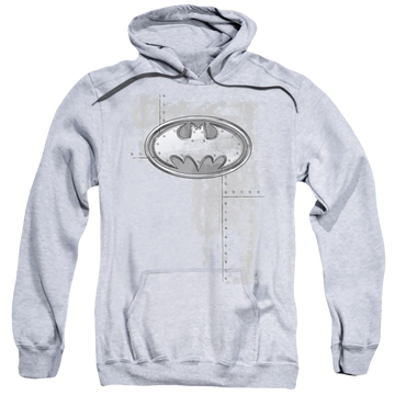 Batman Rivited Metal Logo - Pullover Hoodie Pullover Hoodie Batman