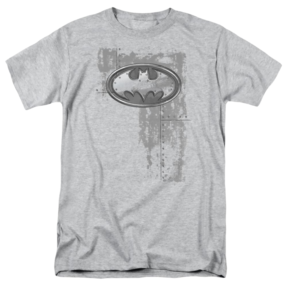 Batman Rivited Metal Logo - Men's Regular Fit T-Shirt Men's Regular Fit T-Shirt Batman